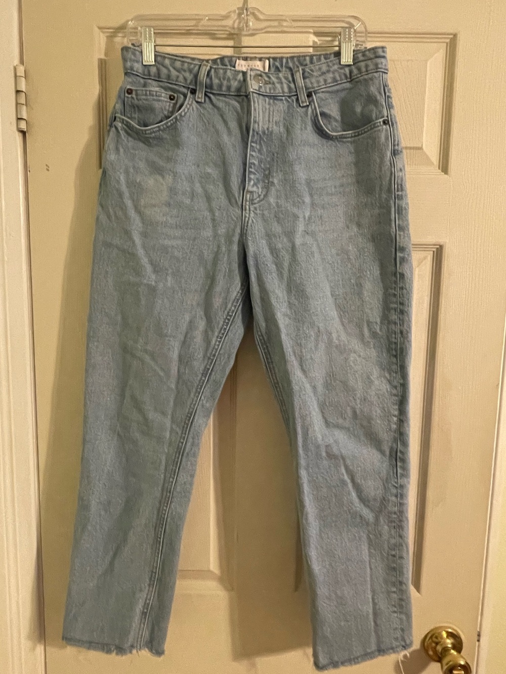 Topshop Light Wash Women’s Straight Jeans